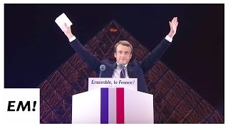 Élection présidentielle  Revivez le discours d’Emmanuel Macron au Louvre [upl. by Anastasie]