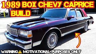 Rebuilding A 1989 Box Chevy Caprice In Less Than 34 Minutes CANDY PAINTED BRANDYWINE LS SWAP BUILD [upl. by Zacek377]