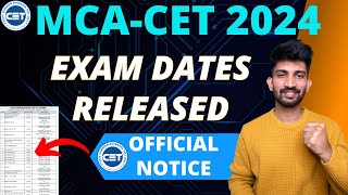 MCA CET 2024 Exam Dates  MCA CET Registration Process 2024 [upl. by Lurlene]