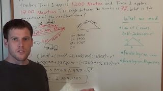 Law of Cosines vector word problem  Trigonometry [upl. by Floss]