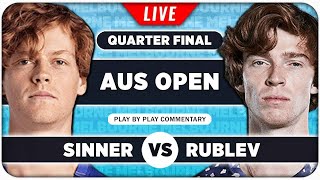 SINNER vs RUBLEV • Australian Open 2024 QF • LIVE Tennis PlaybyPlay Stream [upl. by Harima]