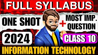 Class 10 IT Full Syllabus Revision 🔥 Information Technology class 10 One Shot  It 402 Class 10 [upl. by Aynos]