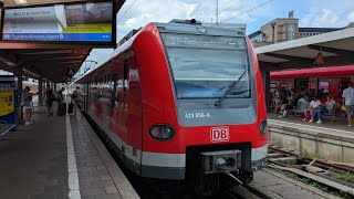 SBahn MünchenMitfahrt in der BR423 auf der S1 von Hauptbahnhof Gl 2736 bis Flughafen München [upl. by Silra]