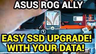 How to install SSD on ASUS Rog Ally ASUS ROG Ally SSD Upgrade Transfer your Data easy [upl. by Aicirtel]