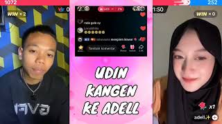 udin kangen ke adell ⁉️ live tiktok udin dan adell [upl. by Drucill474]