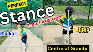 Perfect Balanced Batting Stance Essential Tips for Cricket Players [upl. by Naujej]