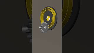 Archimedean Spiral Gear and Spur Gear Mechanism Mechanical Movement Part 112 mechanism animation [upl. by Eversole]