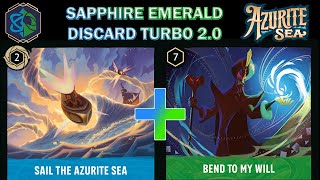 🔵🟢 AZURITE SEA TURBO DISCARD BEND TO MY WILL  SAPPHIRE EMERALD  Disney Lorcana Set 6 Gameplay [upl. by Collie]