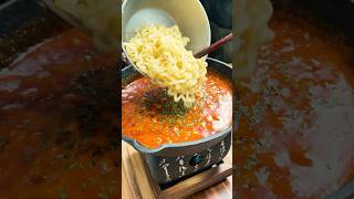 Korean Noodles with Spicy Buldak Cheese Fondue [upl. by Gunning]