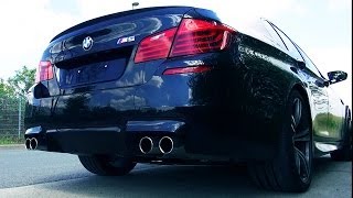 BMW M5 F10 LCI Acceleration Sound 44l V8 Biturbo Beschleunigung REVs revving Full throttle [upl. by Wiatt]