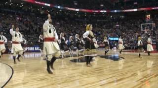 Serbian Folklore Ensemble “KOLO” at ACC 2017Jan22 NBA halftime Raptors vs Phoenix Sunsfloor [upl. by Mckenzie]