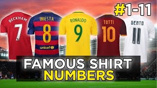 The Best Footballers To Play For Each Shirt Number  111 [upl. by Malamut685]