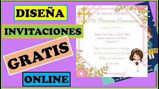 COMO HACER UNA INVITACION ONLINE GRATIS 🥳📱 Super Facil✨❤️ SIN PROGRAMA [upl. by Cul]