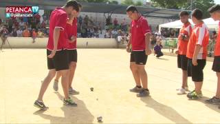 Campeonato España Petanca Tripletas Juveniles Semifinales 2014 CP Parets vs CP Prat [upl. by Cott]