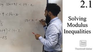 Edexcel A level Maths 21 Solving Modulus Inequalities [upl. by Corella]