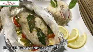 FILETE DE PESCADO EMPAPELADO DELICIOSA RECETA [upl. by Priebe707]