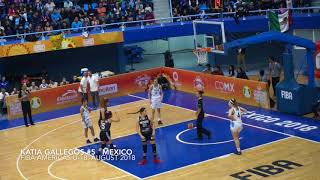 Katia Gallegos  5 FIBA AMERICAS U18  Seleccion Femenil Mexico Basquetbol August 2018 [upl. by Boswall]