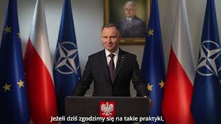 Prezydent Andrzej Duda  Orędzie 2024 [upl. by Nylrehc]