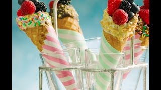 Chocolate Dipped Fruit Cones  Savory [upl. by Alad40]