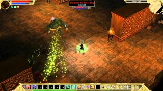 Titan Quest Boss Kill Scarabaeus the Desert King Normal vs Tivia [upl. by Darbie668]