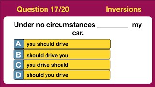 20 Questions on Inversions B2 Level Advanced English Grammar english englishgrammar grammar [upl. by Micro]