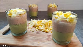 🎄verrine idéal pour les fêtes  avocat  thon  oeufs dur  facile et rapide ☃️🤶 [upl. by Park]