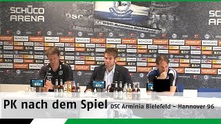 PK nach dem Spiel  DSC Arminia Bielefeld  Hannover 96 [upl. by Dorie]