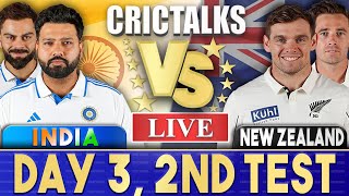 Live IND Vs NZ Day 3  2nd Test  Live Scores amp Commentary  India vs New Zealand  Last 20 [upl. by Esinek]