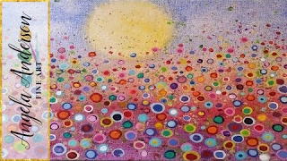 Floral Landscape Acrylic Painting Tutorial Yvonne Coomber Inspired  Free Lesson for All Ages [upl. by Pearce]