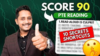 PTE Reading Score 90  10 Secret Shortcuts  Skills PTE Academic [upl. by Boff]