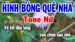 Karaoke Hình Bóng Quê Nhà Tone Nữ Nhạc Sống Cha Cha Beat Chuẩn Hay  Karaoke Tuyển Chọn [upl. by Nilde]