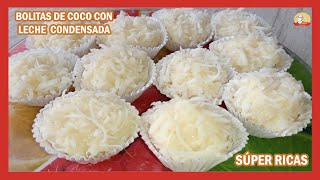 Cómo hacer TRUFAS DE COCO y LECHE CONDENSADA  Receta FÁCIL Y RÁPIDA de BOLITAS DE COCO [upl. by Virginie]