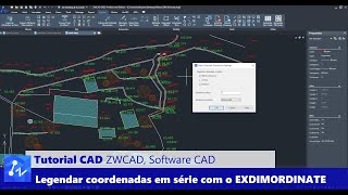 Tutorial CAD Como Legendar Coordenadas de Pontos em Série com o Comando EXDIMORDINATE do ZWCAD [upl. by Ado]