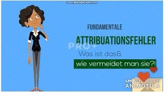 ◇ Fundamentale Attributionsfehler  Sozialpsychologie  Grundbegriffe [upl. by Aliakim]