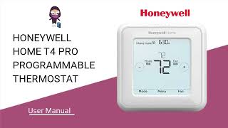 Honeywell T4 Pro Thermostat Manual Installation and User Guide [upl. by Shuman653]