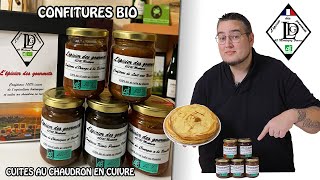 Les confitures BIO cuites au chaudron de cuivre de lEPICIER DES GOURMETS [upl. by Anivid]