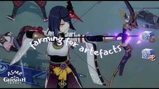 ASMR  Genshin Impact ✧ Farming for artefacts in Inazuma ⛩️ Closeup whispering [upl. by Ettena114]