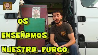 VAN TOUR 😍FURGONETA CAMPER CAMPERIZADA TODA por MI cama cocina salon baño 18 [upl. by Chatav]