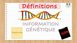 Définitions  Information génétique svt Bac  Notion et nature de linformation génétiqueSVTPlus1 [upl. by Isteb]