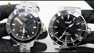 ORIS AQUIS DATE VS TISSOT SEASTAR 1000 [upl. by Hawken]