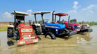 Washing My Tractors in Deep Water  Swaraj 855 Fe  Mahindra Arjun NOVO 605  New Holland 3630 4wd [upl. by Mazur389]