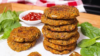 Baked Vegetable Patties Recipe Vegan amp Grainfree  How to make Vegetable Patty  Zucchini Patties [upl. by Soneson]