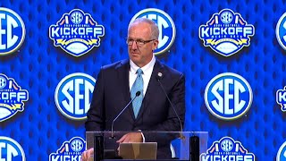 SEC commissioner Greg Sankey kicks off SEC Media Days 2024 [upl. by Ping328]