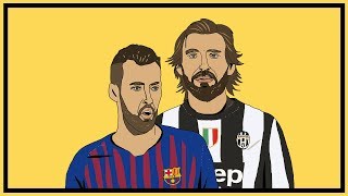 Andrea Pirlo v Sergio Busquets The Deep Lying Midfielder [upl. by Frederiksen]