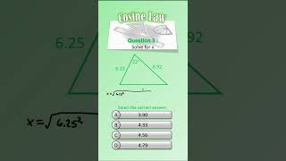 Special Cosine Law Question 3 🎉 shorts math tutorial [upl. by Amend]