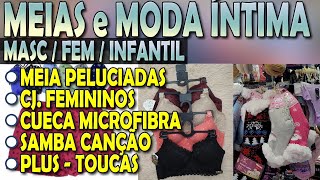 ⭐Meias e Moda Intima Masc FEM Infanto e PLUS no Brás [upl. by Aehtorod900]