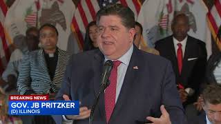 Governor JB Pritzker praises selection of Minnesota Governor Tim Walz by VP Kamala Harris [upl. by Nivlam]