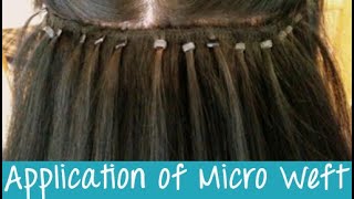 Micro Weft Hair Extensions  Application  Instant Beauty ♡ [upl. by Guillemette913]