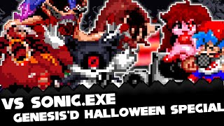 FNF  Vs SonicExe GENESISD  Halloween Special All Part  ModsHardGameplay [upl. by Chloris14]