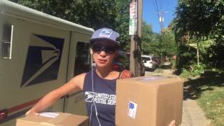 Mail Carrier beats heat in tank top [upl. by Bardo]